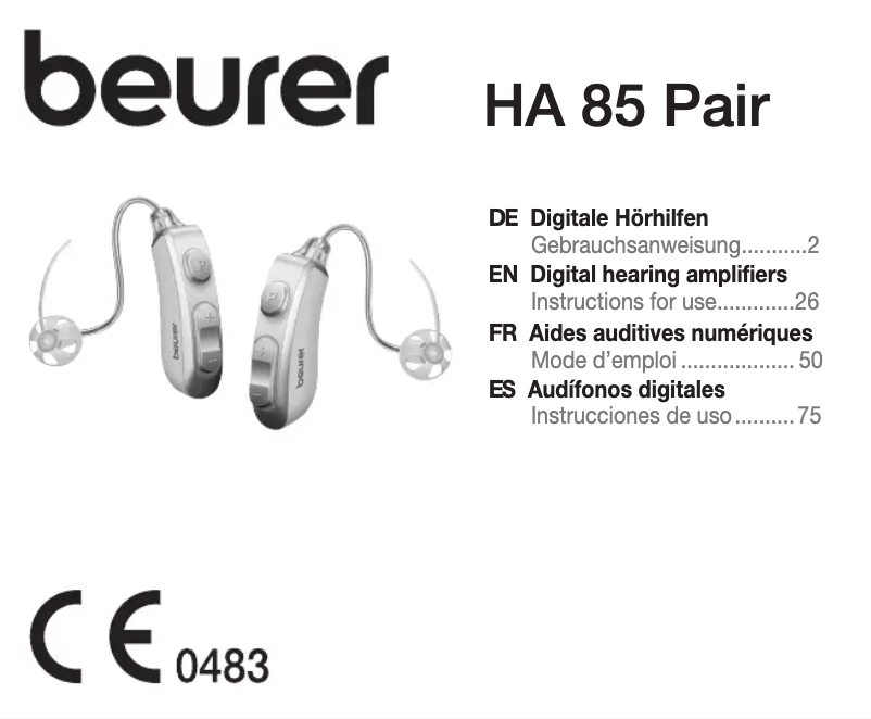 Image de la première page du manuel de l'appareil HA 85