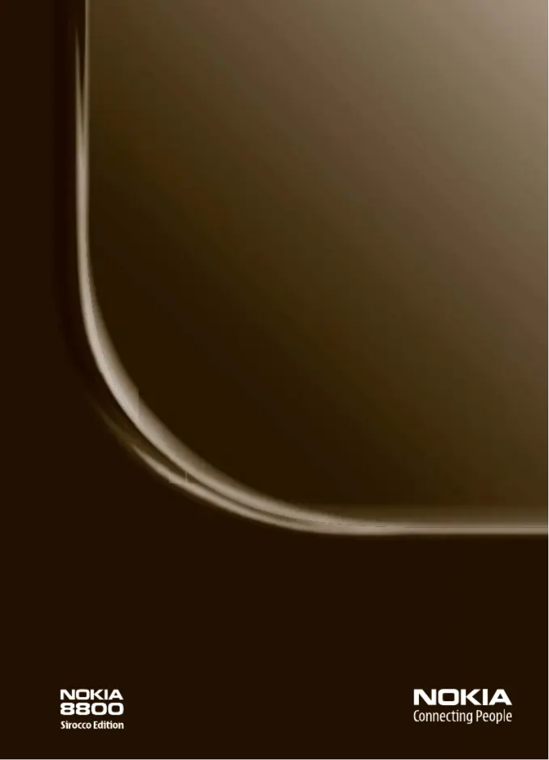 Page 1 de la notice Manuel utilisateur Nokia 8800 Sirocco Edition