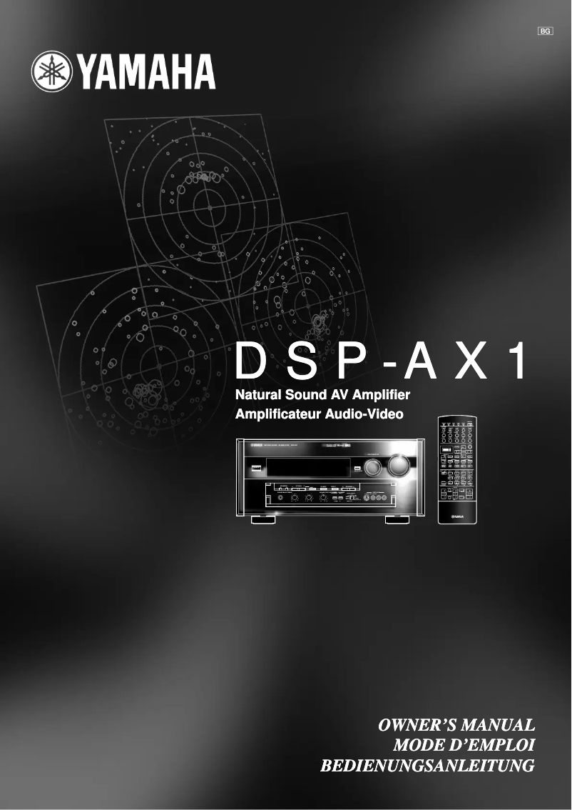 Page n°1 - Manuel utilisateur Yamaha DSP-AX1