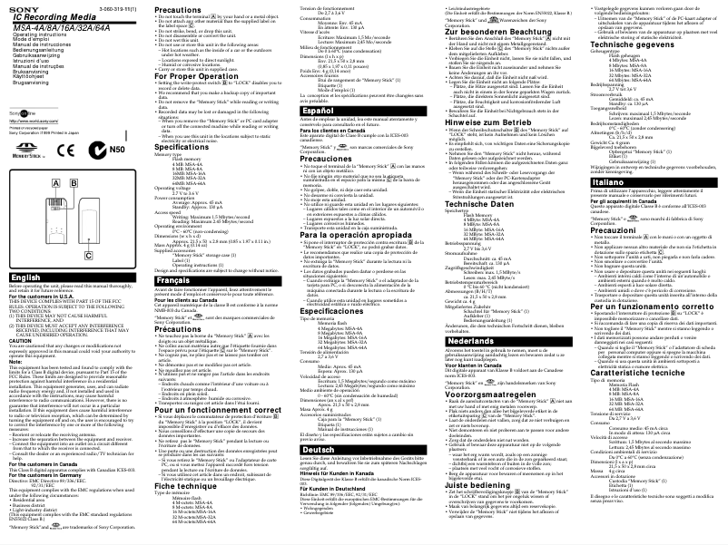 Page 1 de la notice Manuel utilisateur Sony DCR-TRV820