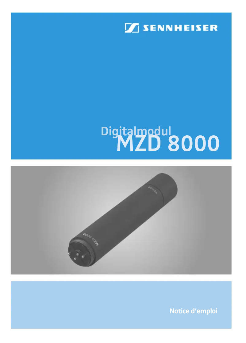 Image de la première page du manuel de l'appareil MZD 8000