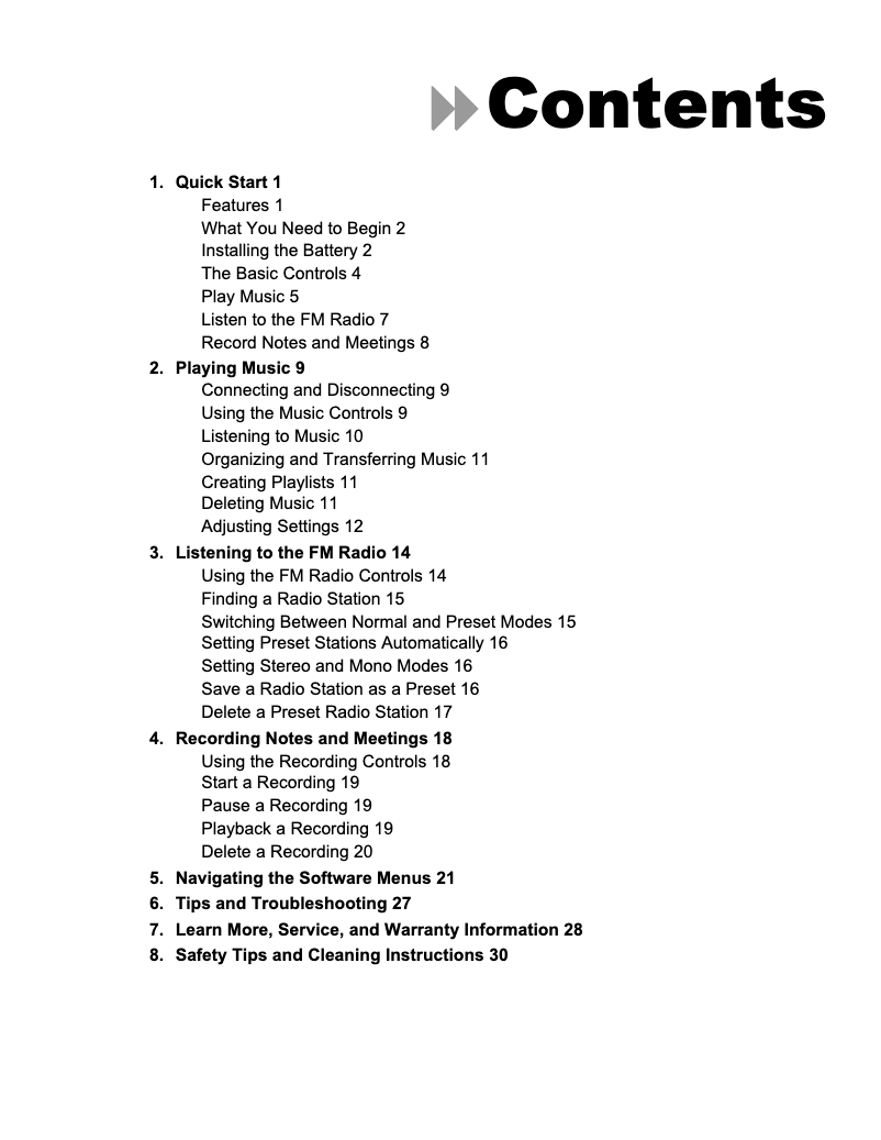 Image de la première page du manuel de l'appareil SDMX1-512