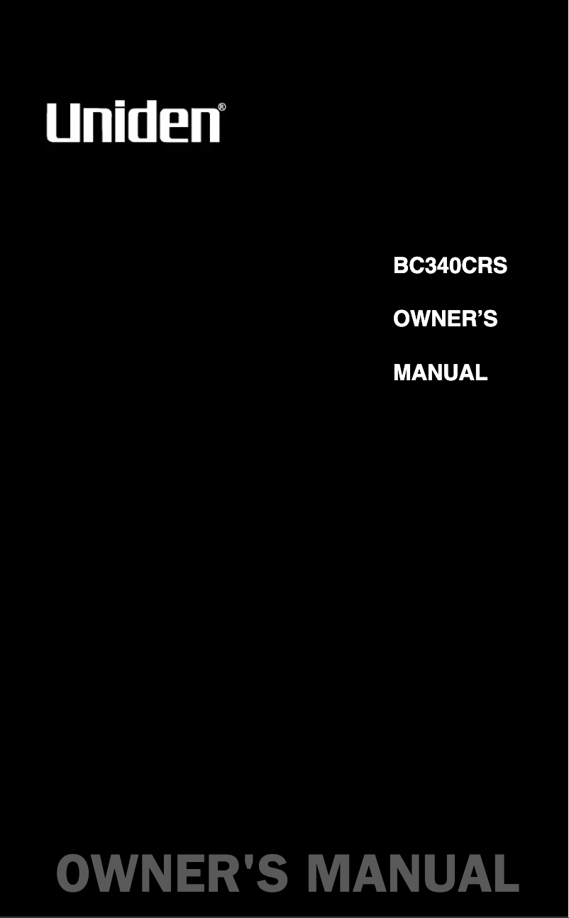 Image de la première page du manuel de l'appareil BC340CRS