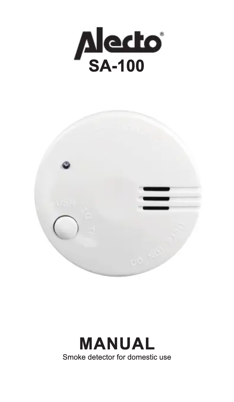 Image de la première page du manuel de l'appareil SA-100