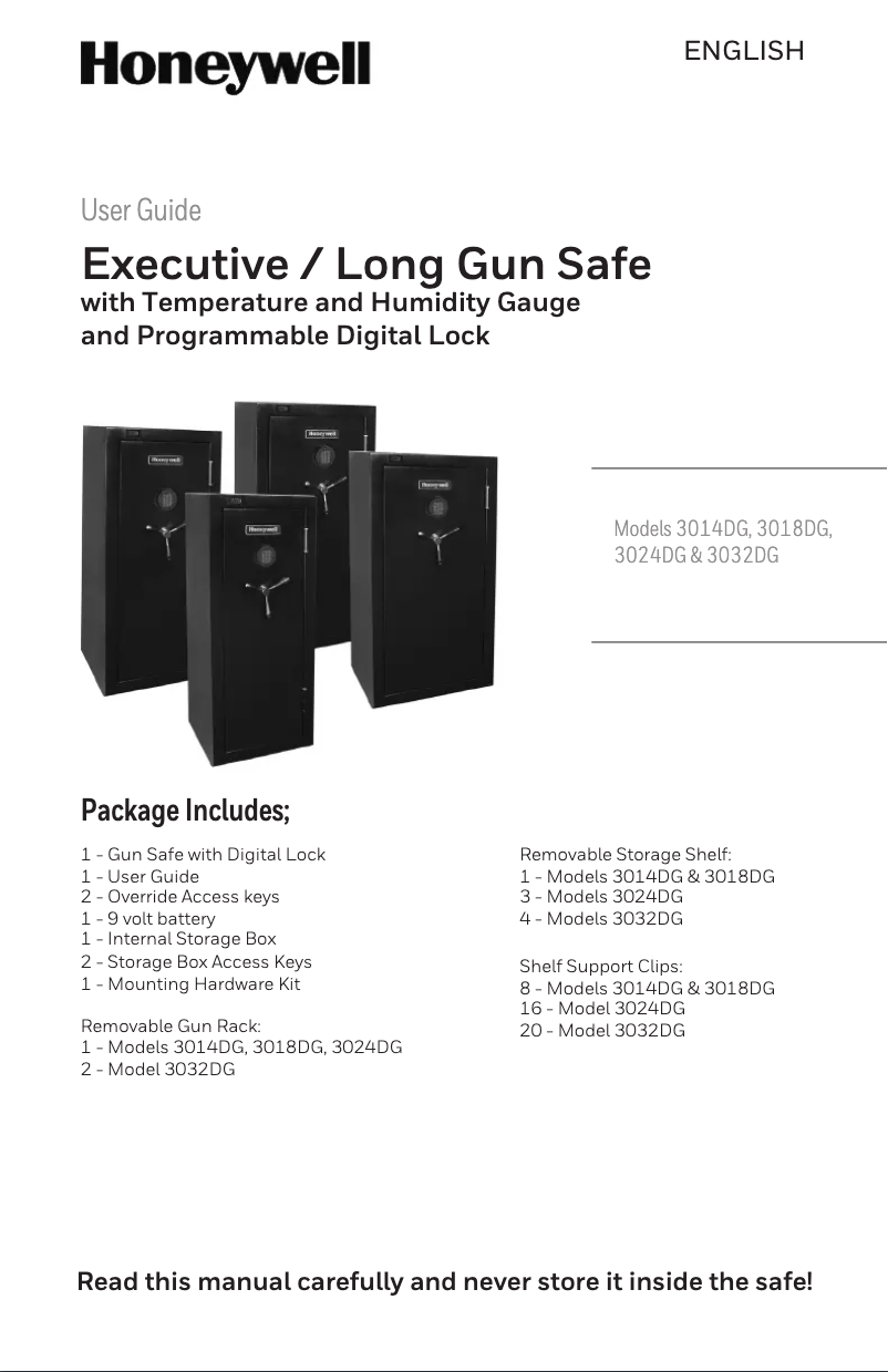 Page 1 of the manual User Manual Honeywell 3024DG