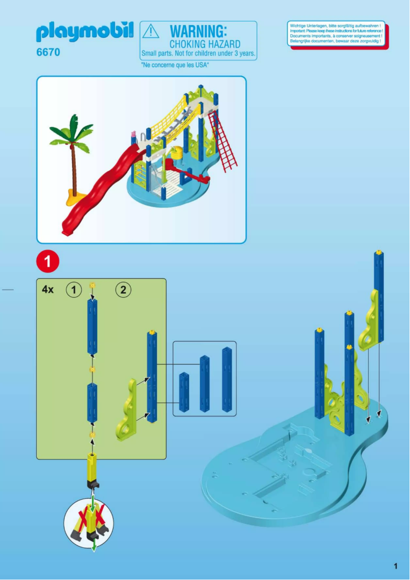 Page n°1 - Manuel utilisateur Playmobil Water Park Play Area