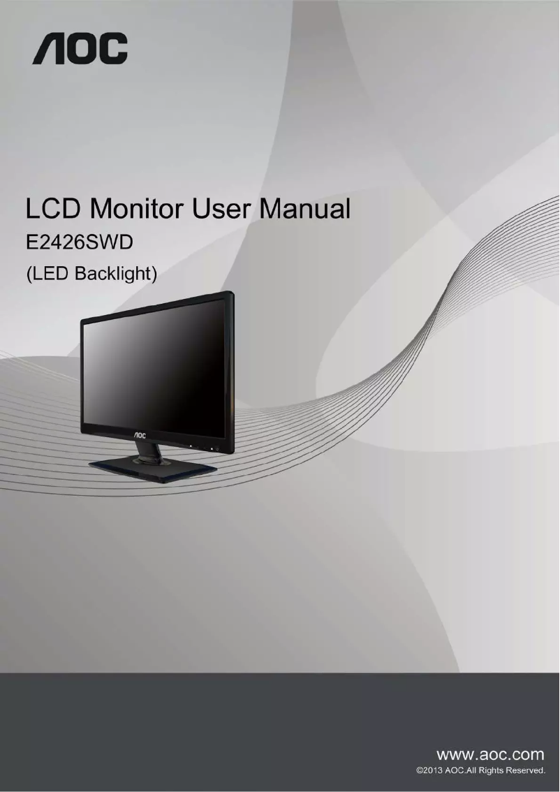 Page n°1 - Manuel utilisateur AOC E2426SWD