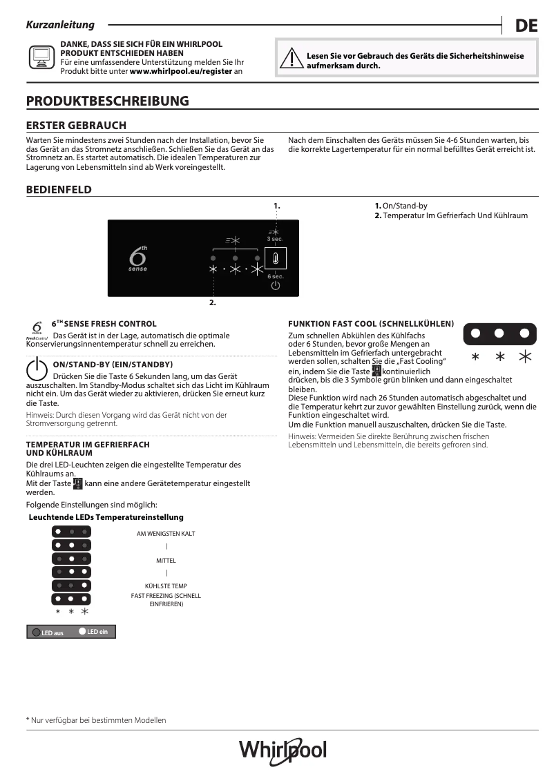 Page 1 de la notice Instructions / montage Whirlpool WHC18 T132