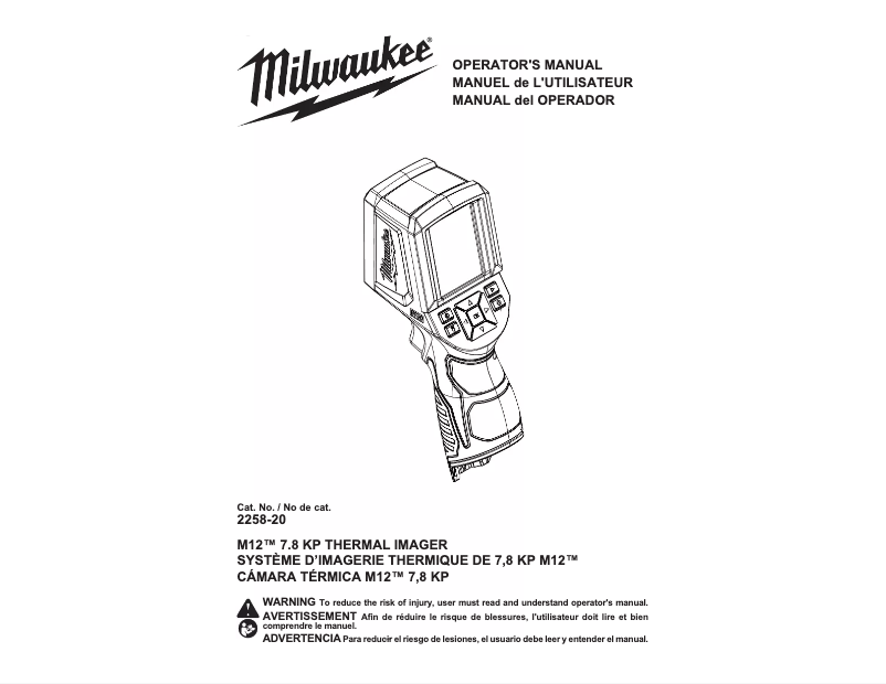 Image de la première page du manuel de l'appareil 2258-21