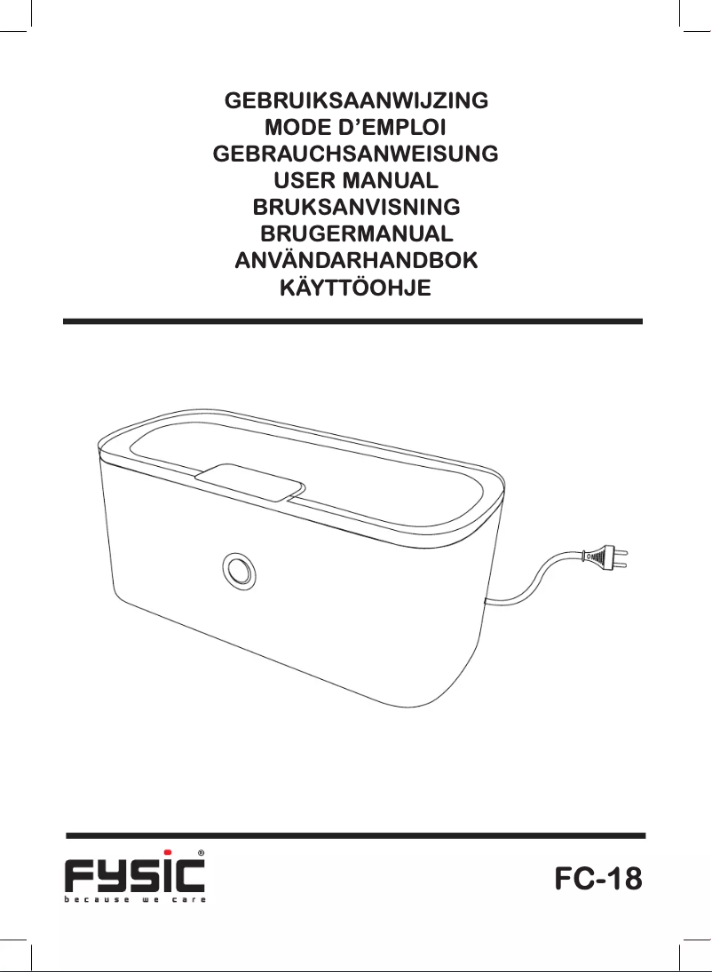 Page 1 de la notice Manuel utilisateur Fysic FC-18
