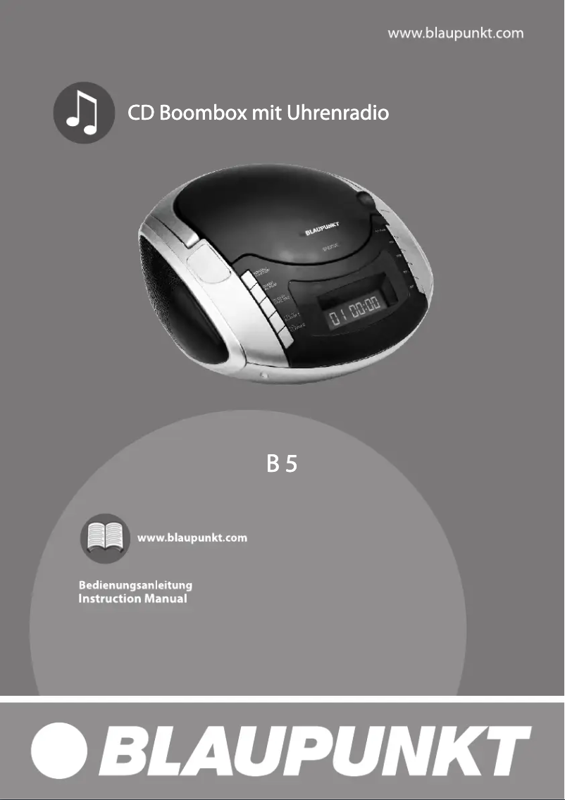Page n°1 - Manuel utilisateur Blaupunkt B 5 BL