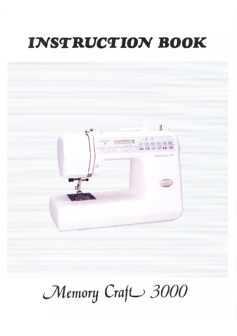 Page n°1 - Manuel utilisateur Janome Memory Craft 3000