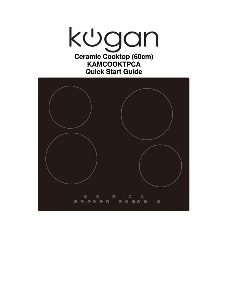 Image de la première page du manuel de l'appareil KAMCOOKTPCA