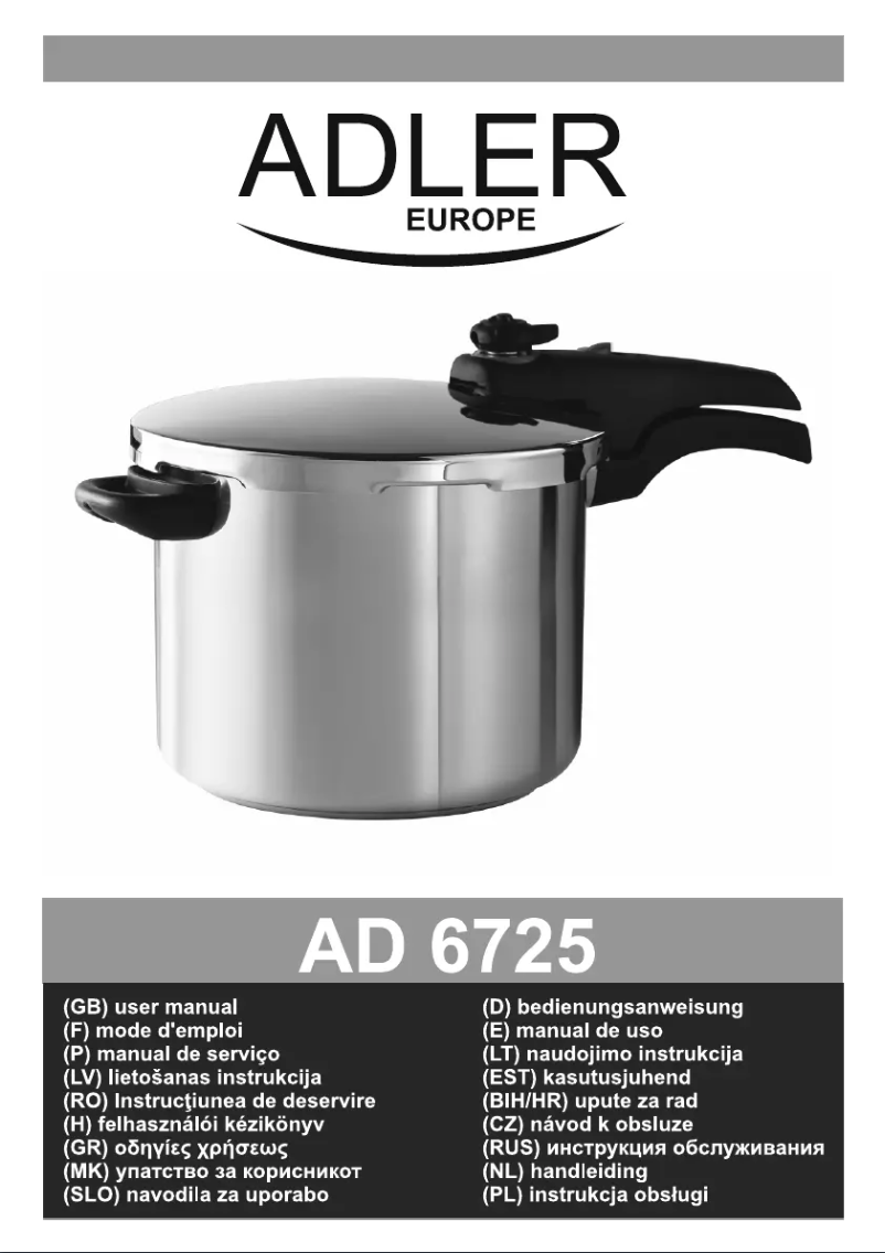 Image de la première page du manuel de l'appareil AD 6725