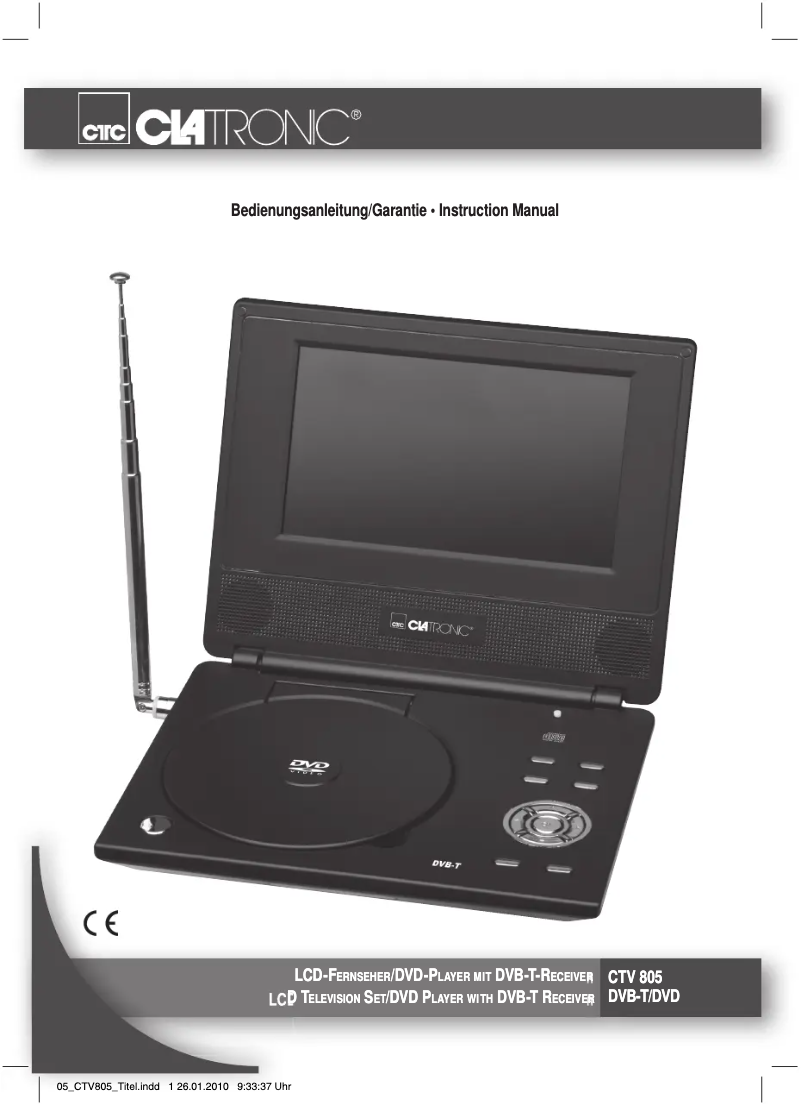 Página 1 del manual Manual de usuario Clatronic CTV 805