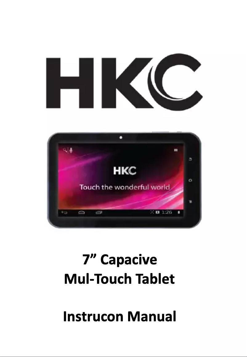 Page n°1 - Manuel utilisateur HKC P771A