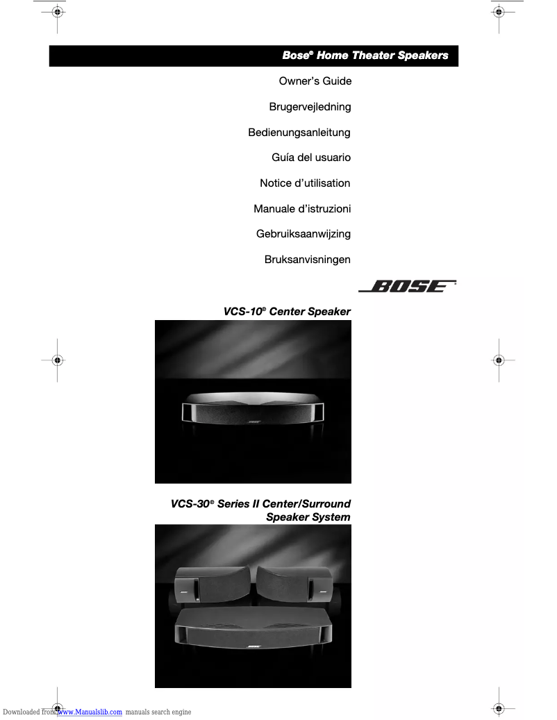 Page 1 de la notice Manuel utilisateur Bose VCS-30 Series II