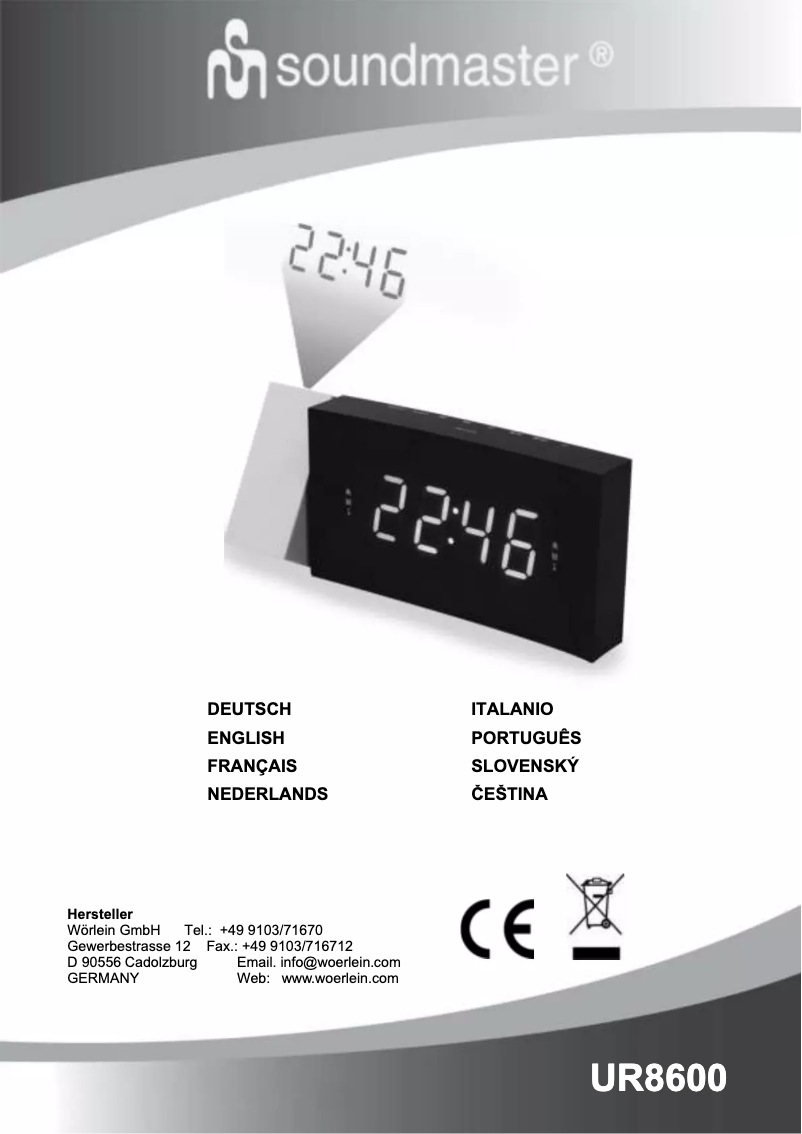 Image de la première page du manuel de l'appareil UR8600