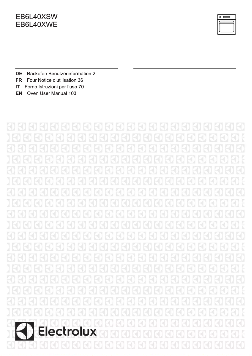 Page 1 de la notice Manuel utilisateur Electrolux EB6L40XSW