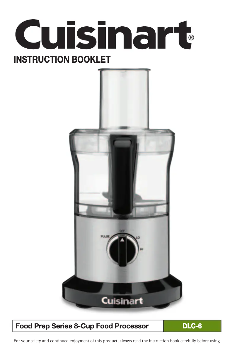 Page 1 de la notice Manuel utilisateur Cuisinart DLC-6