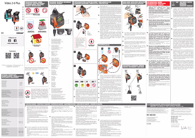 Page n°1 - Manuel utilisateur Claber Aquauno Video-2 Plus 8412