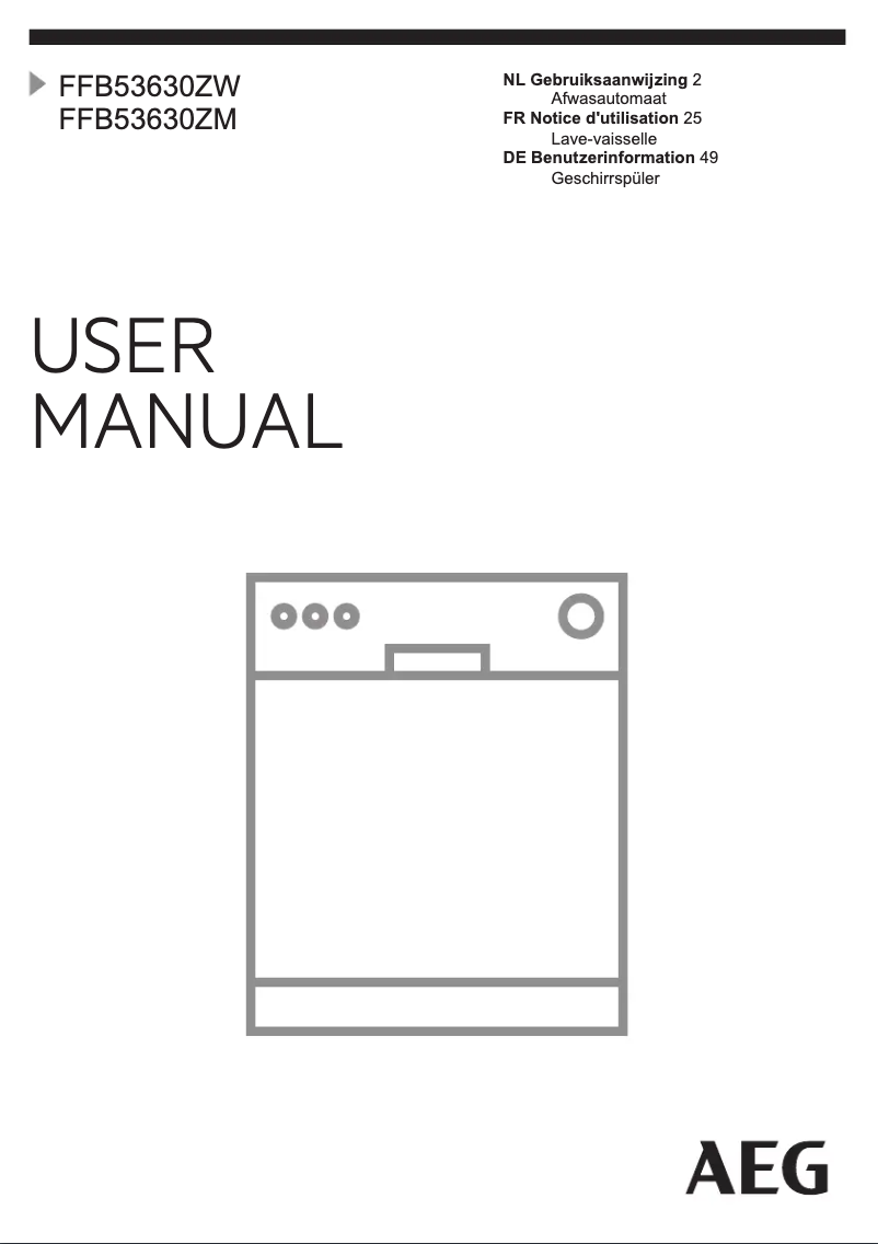 Page n°1 - Manuel utilisateur AEG FFB53630ZW