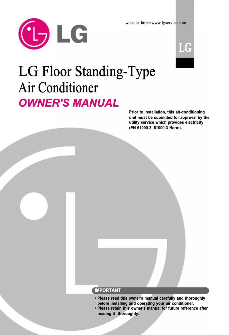 Page 1 of the manual User Manual LG TPNC808FLA0