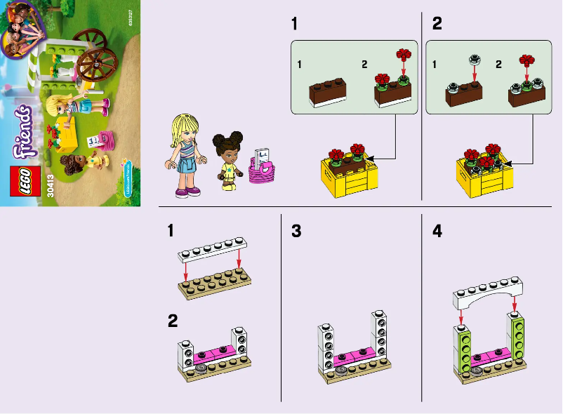 Page 1 de la notice Consignes visuelles Lego Friends 30413