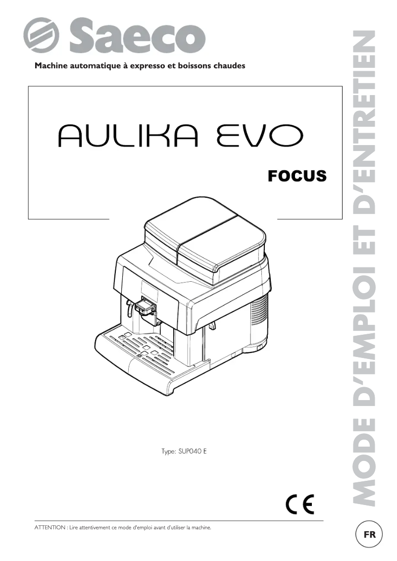 Image de la première page du manuel de l'appareil Aulika Evo Focus