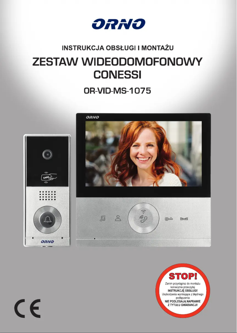 Page 1 de la notice Manuel utilisateur ORNO OR-VID-MS-1075