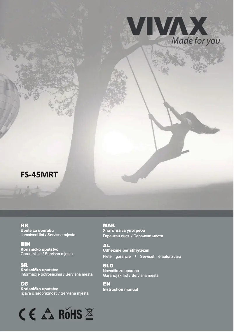 Page n°1 - Manuel utilisateur Vivax FS45MRT