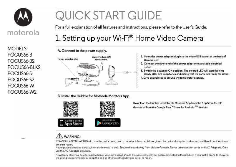 Page 1 de la notice Manuel utilisateur Binatone Focus 66
