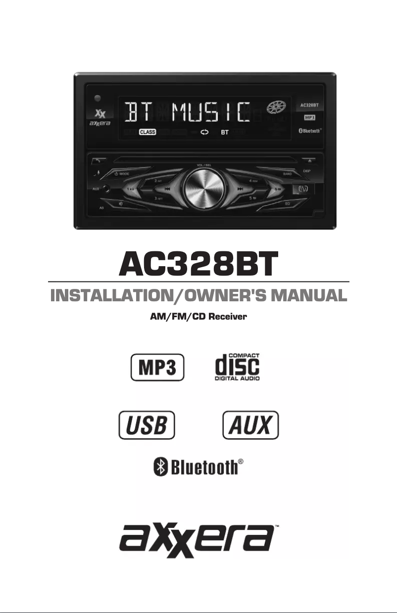 Image de la première page du manuel de l'appareil AC328BT