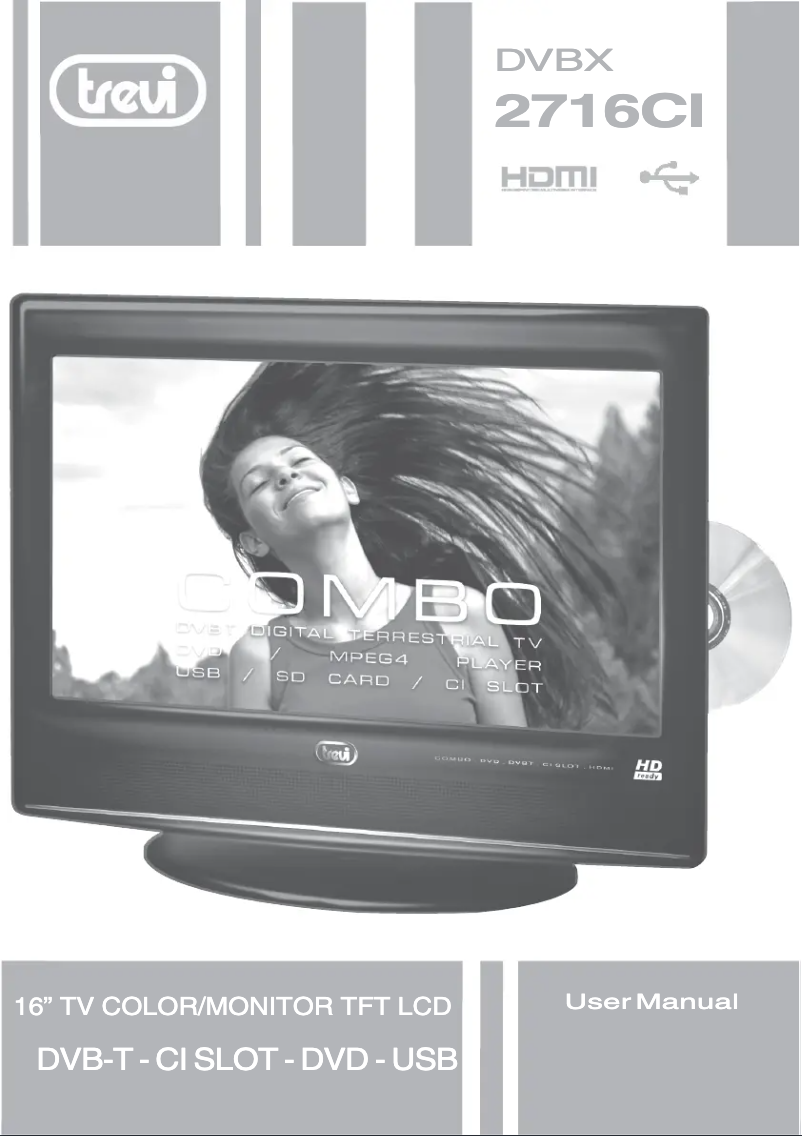 Page 1 de la notice Manuel utilisateur Trevi DVBX 2716 CI