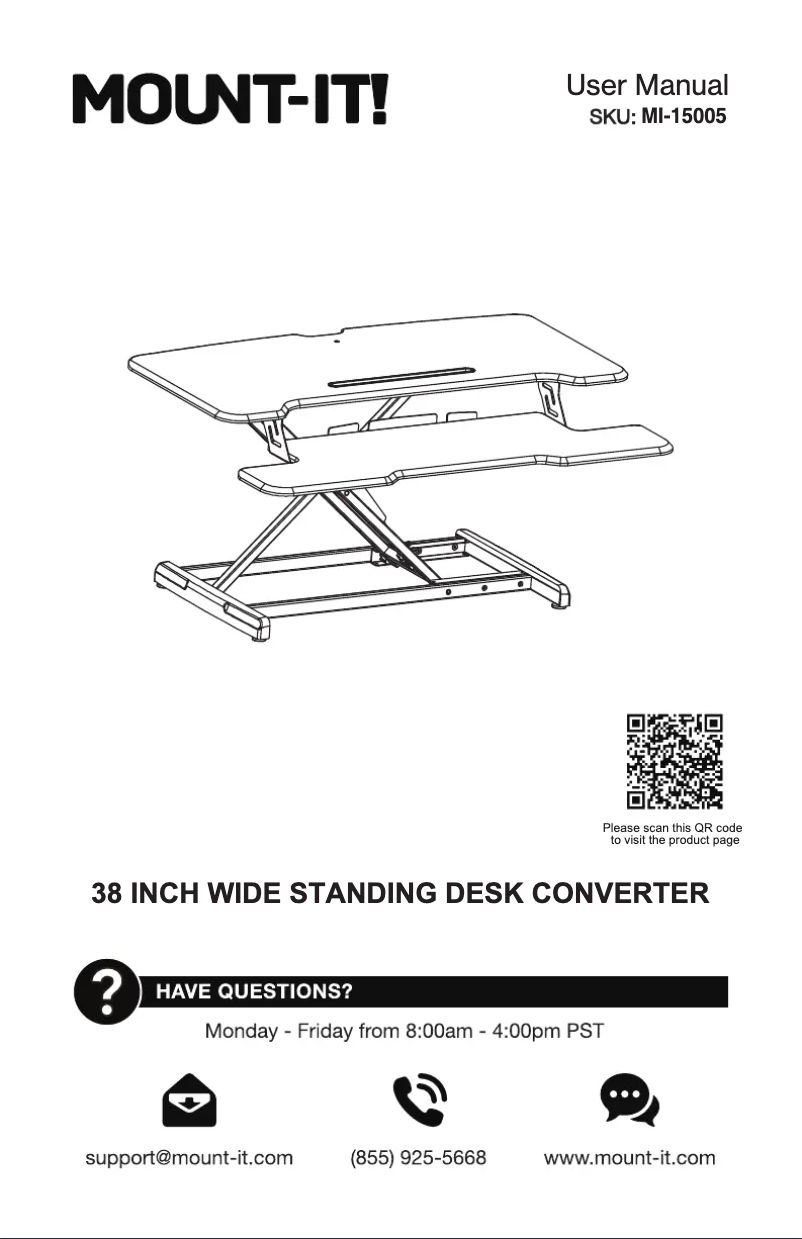 Page 1 de la notice Manuel utilisateur Mount-It! MI-15007