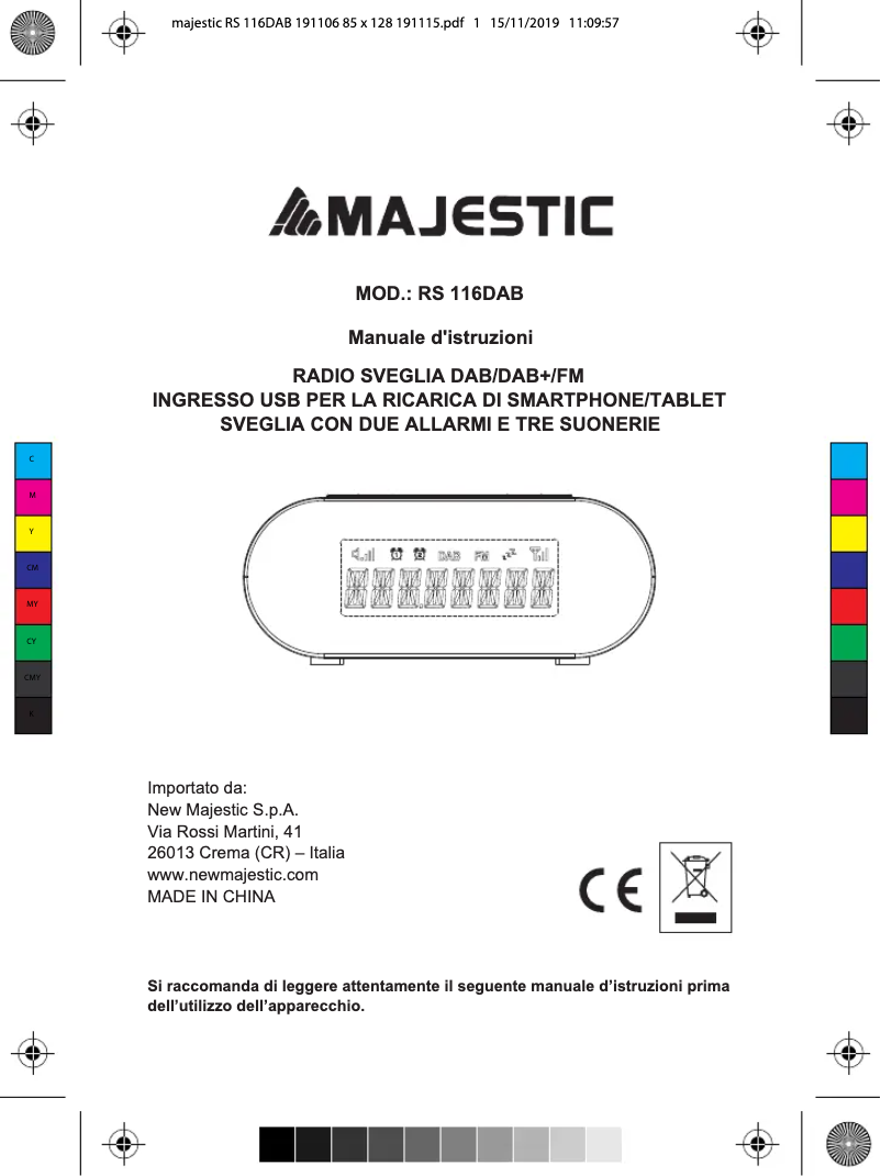 Página 1 del manual Manual de usuario Majestic RS-116 DAB
