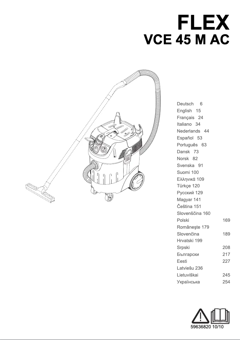 Page 1 de la notice Manuel utilisateur Kärcher VCE 45 M AC Flex