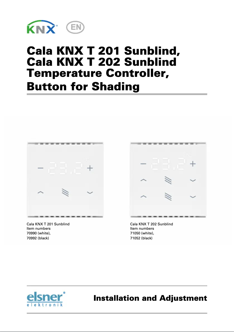 Página 1 del manual Manual de usuario Elsner Cala KNX T 201 Sunblind