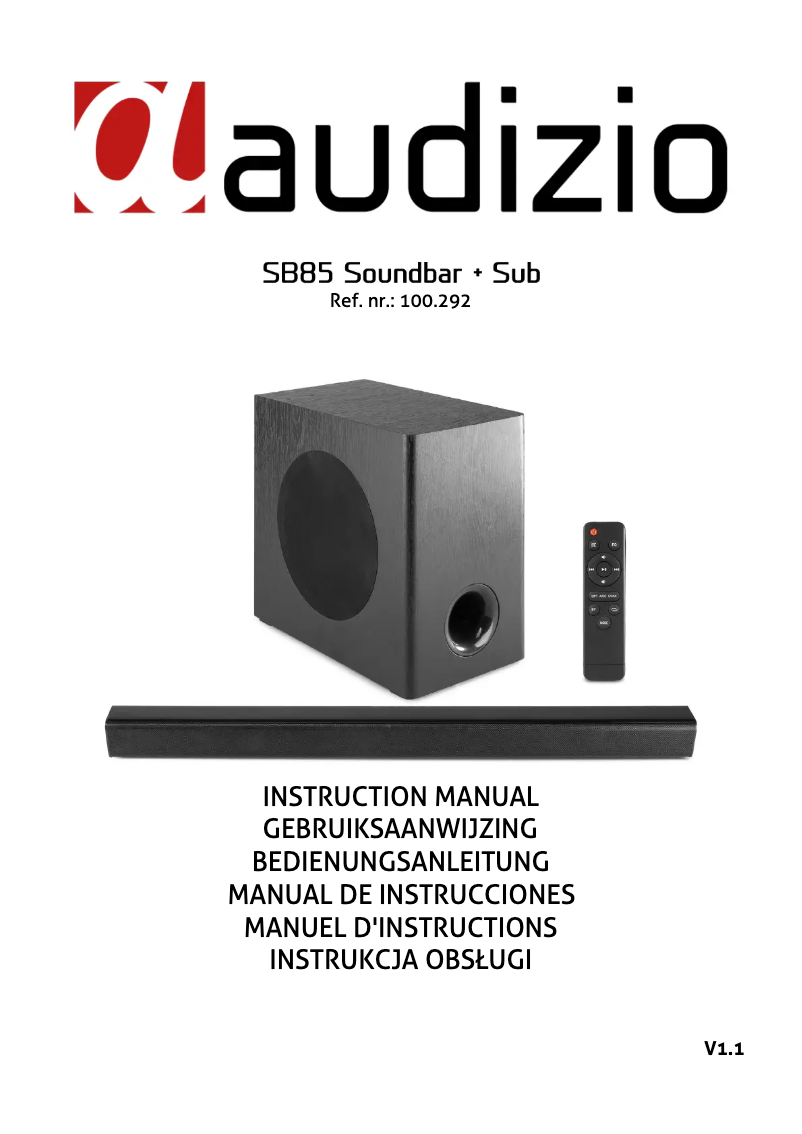 Page n°1 - Manuel utilisateur Audizio SB85