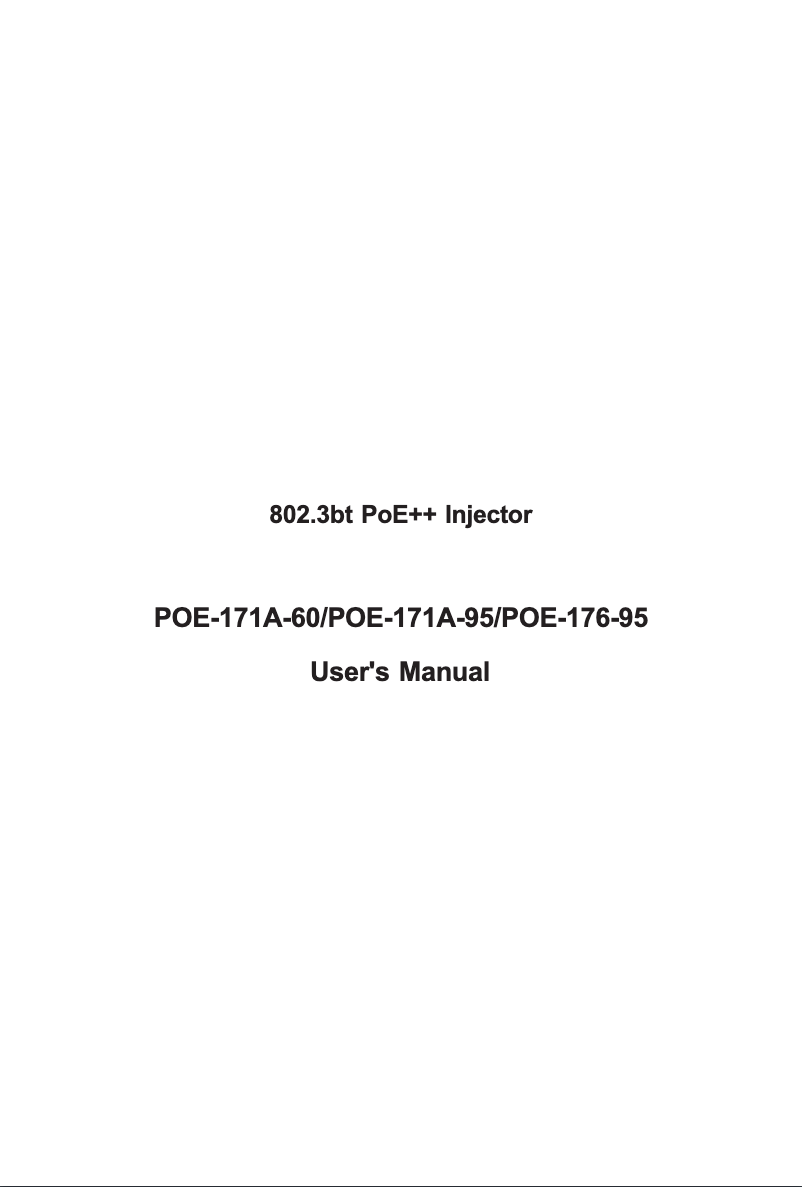 Page 1 de la notice Manuel utilisateur Planet POE-176-95