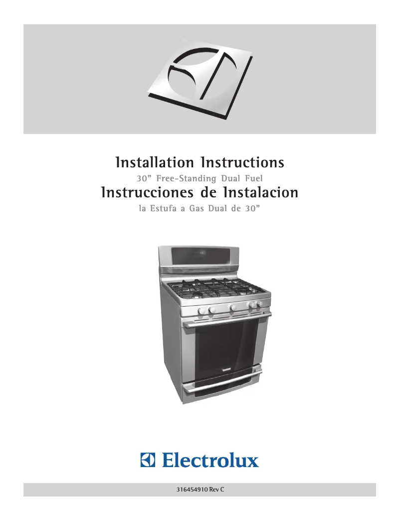 Page n°1 - Guide d'installation Electrolux EW30DF65GW