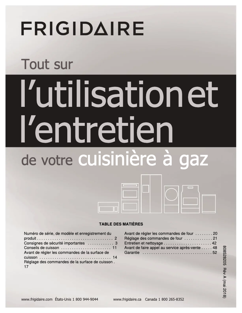 Image de la première page du manuel de l'appareil FGGF3059TF