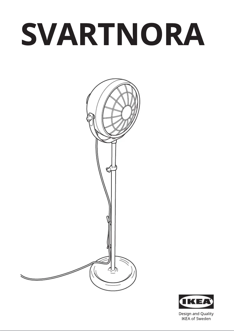 Page 1 de la notice Manuel utilisateur Ikea SVARTNORA 604.594.39
