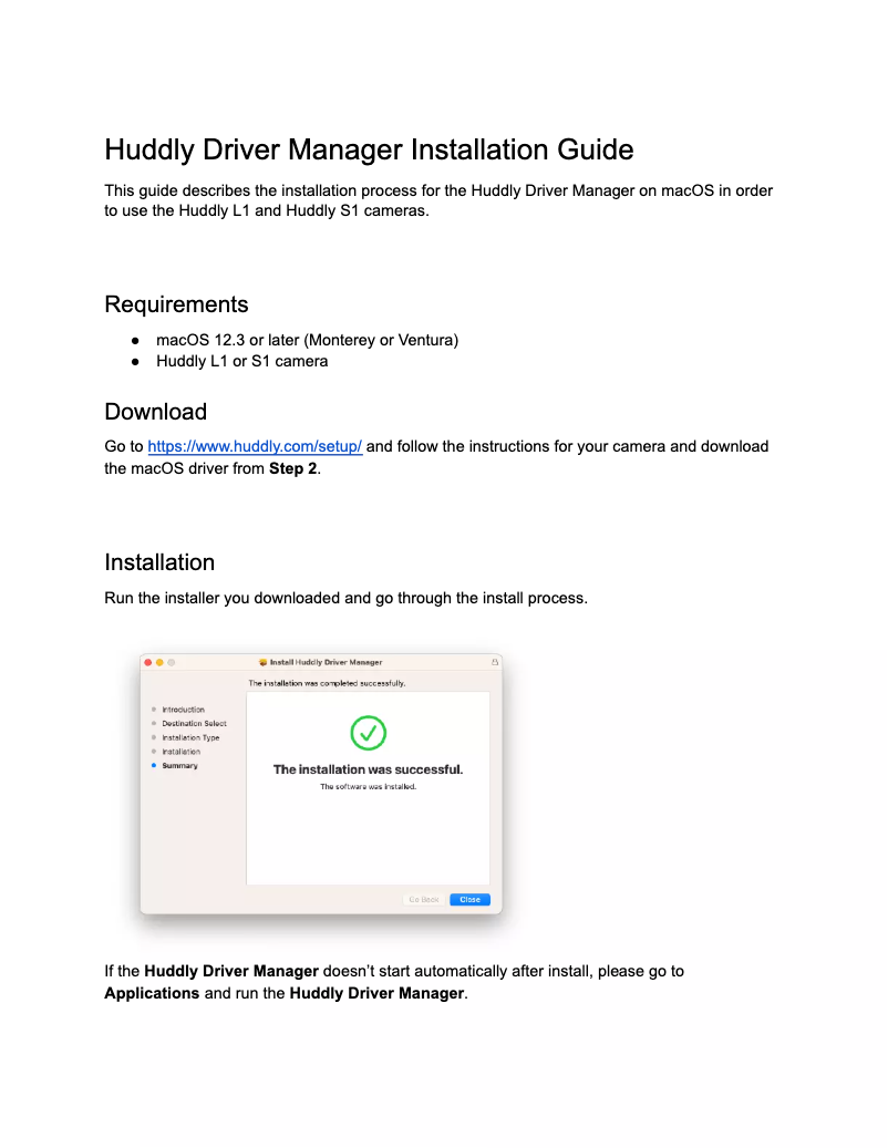 Image de la première page du manuel de l'appareil L1