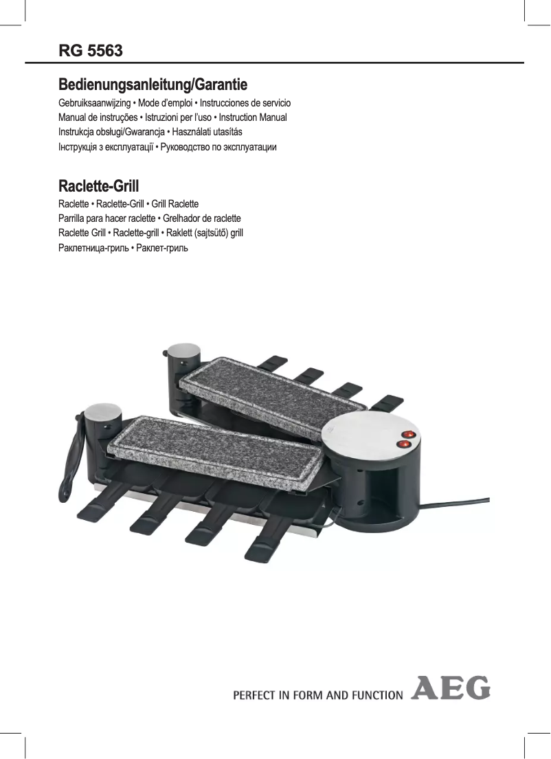 Página 1 del manual Manual de usuario AEG RG 5563