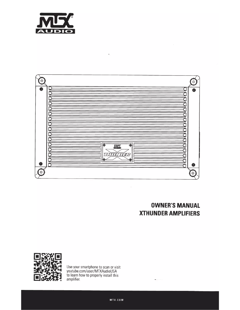 Page 1 de la notice Manuel utilisateur MTX Audio XThunder 800.5
