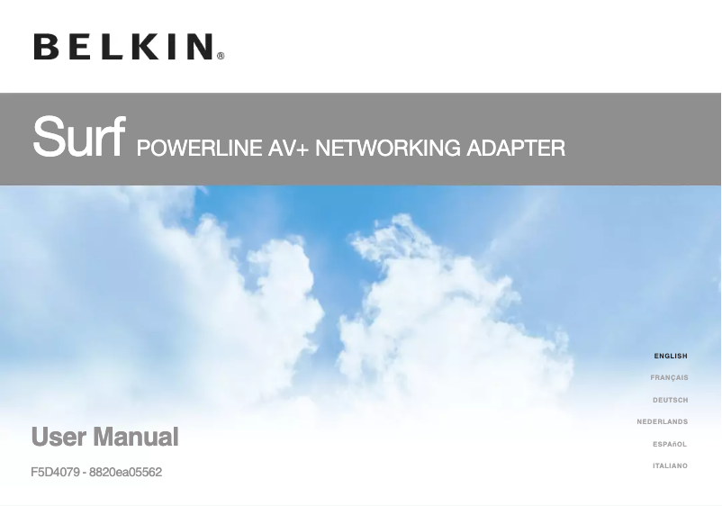 Page 1 de la notice Manuel utilisateur Belkin Surf Powerline AV