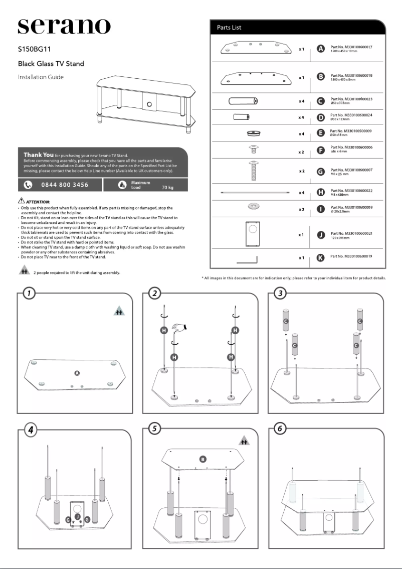 Page 1 de la notice Manuel utilisateur Serano S150BG11