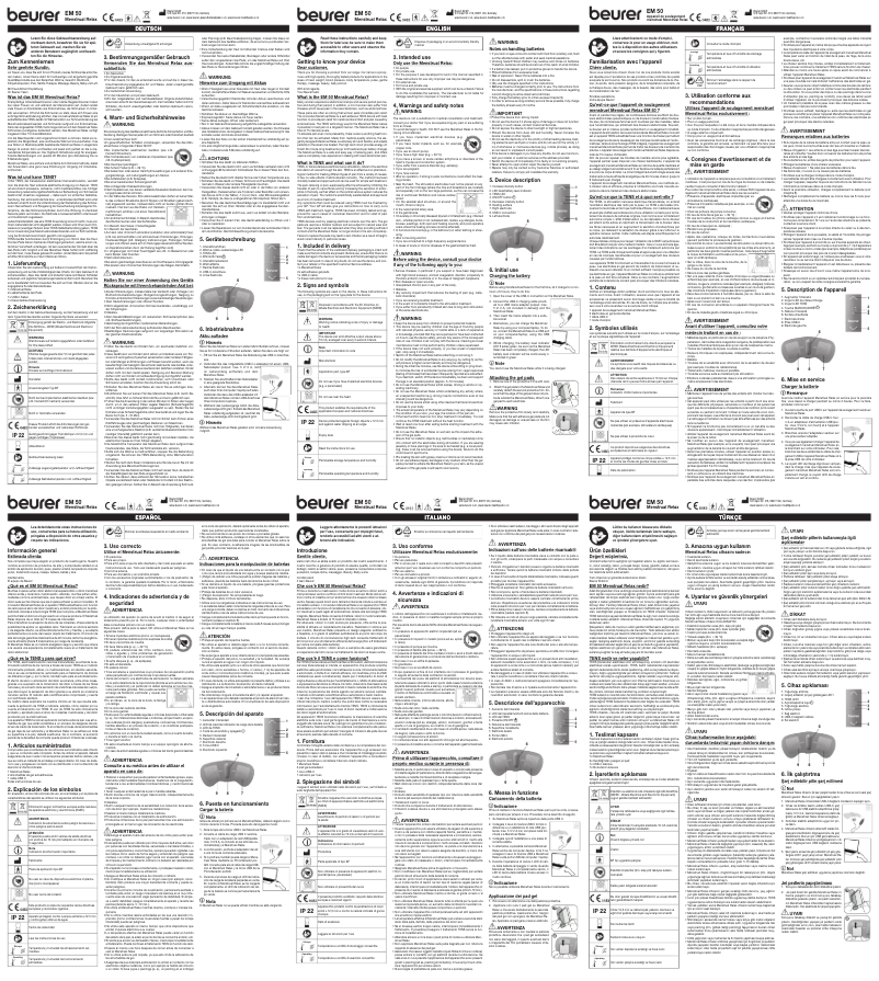 Page 1 de la notice Manuel utilisateur Beurer EM 50