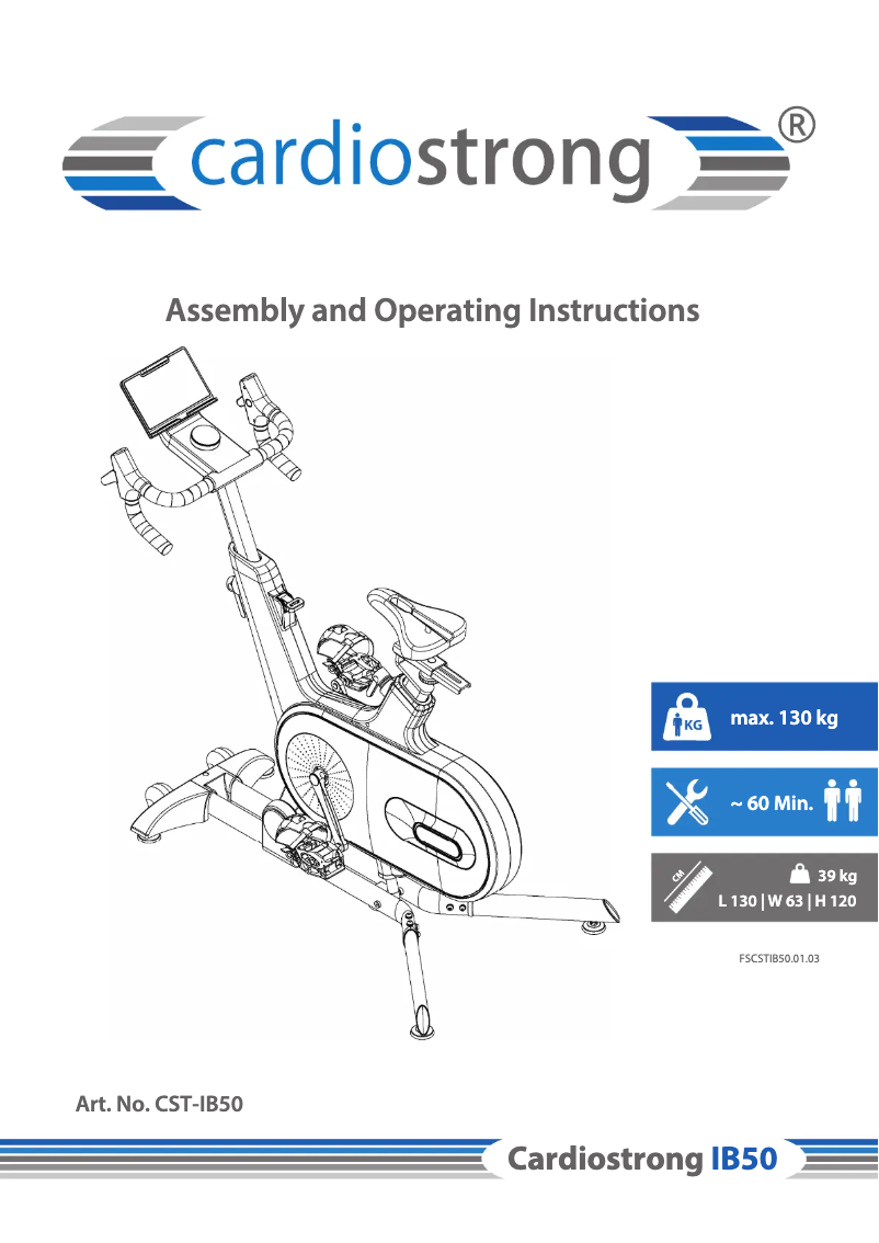 Página 1 del manual Manual de usuario Cardiostrong IB50